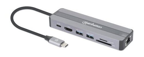 DOCKING USB, MANHATTAN, 153928, -C 7 PTOS, HDMI, RED, USB-C PD/2XUSBV3.2, SD/MICRO SD DOCKING USB, MANHATTAN, 153928, -C 7 PTOS, HDMI, RED, USB-C PD/2XUSBV3.2, SD/MICRO SD